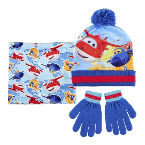 Super Wings Bobble Hat Chimney Scarf & Gloves Set £12.99